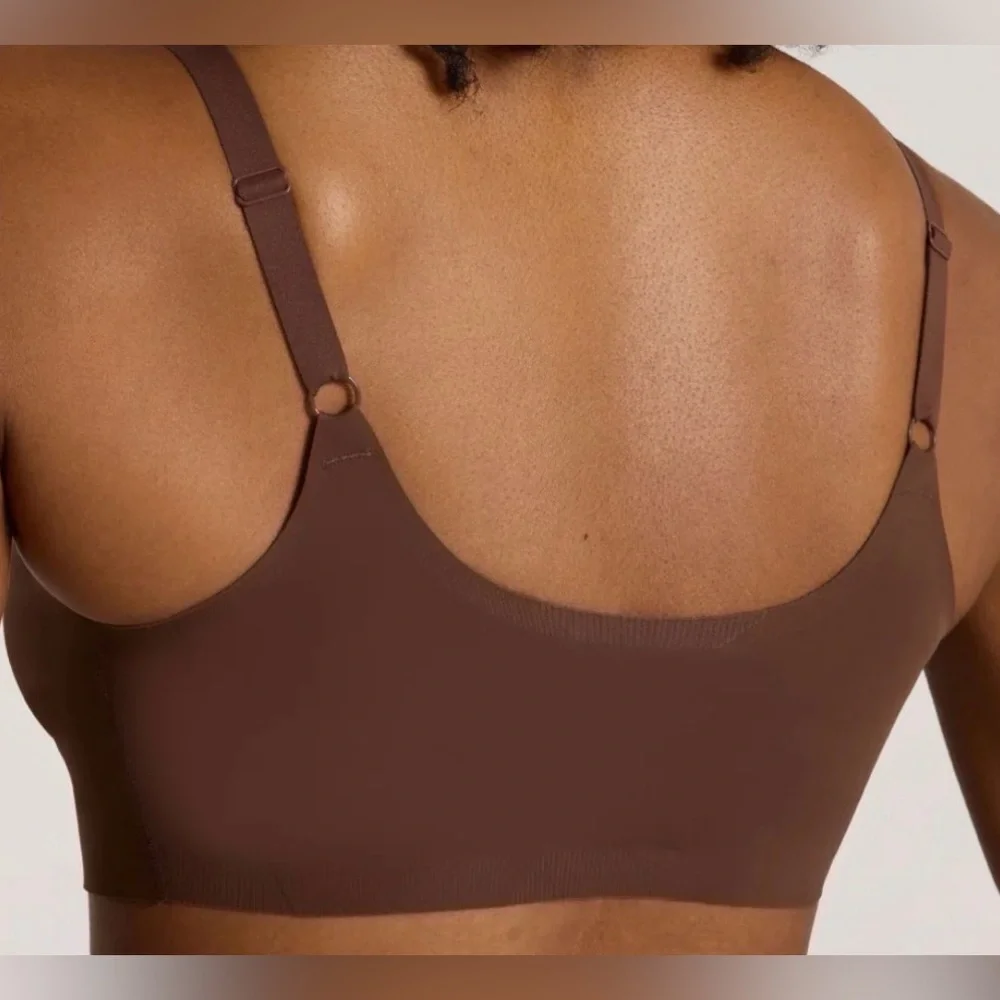 Evelyn & Bobbie L Structured Scoop Bra Brown NWT - Picture 4 of 7